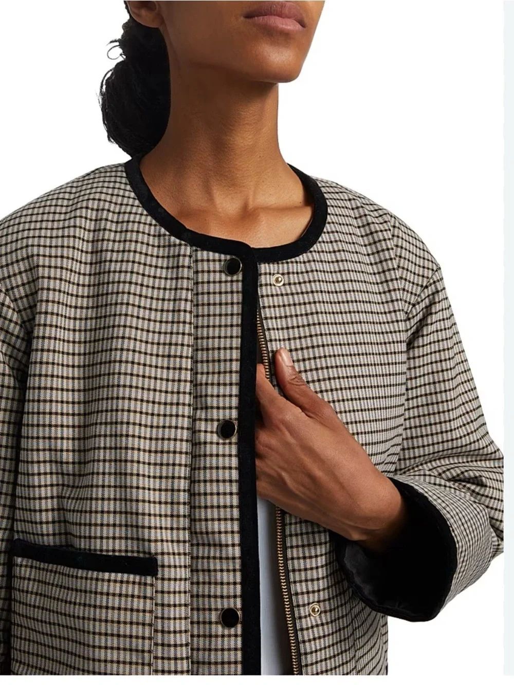 Joie Classic Plaid Padded Jacket Size L ~ Excellent